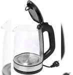 Exquisit Glas-Wasserkocher WK 3501 swg, Innenbeleuchtung, 2 Liter, 2200 Watt,