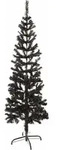 vidaXL Schlanker Weihnachtsbaum Schwarz 150 cm
