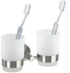 WENKO Zahnputzbecher Duo Mod. Bosio Edelstahl matt