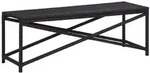 vidaXL Gartenbank 120 cm Poly Rattan Schwarz