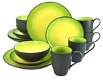 CreaTable Hot Green Kombiservice 16-tlg Steinzeug