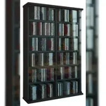 Ebuy24 VCM CD / DVD Media Regal Roma Schwarz H. 92 x B. 60 x T. 18 cm