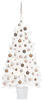 vidaXL Künstlicher Weihnachtsbaum mit LEDs & Kugeln Weiß 90 cm