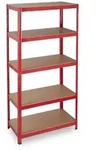 Relaxdays Schwerlastregal, Traglast 875 kg, 5 Ebenen, zum Stecken, Keller, Garage,