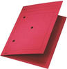 Leitz Umlaufmappe 39980025 DIN A4 3Sichtlöcher Karton rot