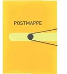 herlitz Gummizugmappe A4, gelb-transparent, mit Aufdruck Postmappe, 3 Klappen