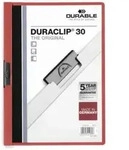 Durable Klemmmappe Duraclip Original 30 bis 30 Blatt A4 rot Packung mit 25 St&uuml;ck