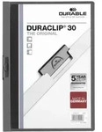 Durable Klemm-Mappe DURACLIP 30 A4 dgr f&uuml;r 30 Blatt transp Deckblatt