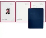 Bewerbungsmappe "Square" blau aus satiniertem Premium-Karton
