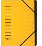 PAGNA Ordnungsmappe 40059-05 DIN A4 12F&auml;cher Pressspankarton gelb