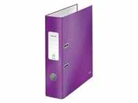 LEITZ Ordner WOW A4, 80mm Rücken, violett. Brillante WOW Farben. 180° Ordner