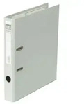 HAMELIN Ordner Rado-Plast A4 RB 50mm grau aus PVC, Sichttasche am R&uuml;cken