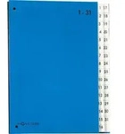 PAGNA Pultordner Blau DIN A4 Hartpappe 1 bis 31 Blau