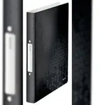 LEITZ Ringbuch Wow A4 PP 2 Ringe 25mm schwarz