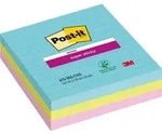 Post-it Miami Haftnotizen 101 x 101 mm Farbig sortiert Quadratisch Liniert 3 St&uuml;ck