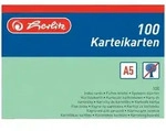 herlitz Karteikarten A5 liniert VE=100 St&uuml;ck gr&uuml;n