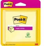 Post-it&reg; 2014-SCY Haftnotizw&uuml;rfel Super Sticky 76x76mm ge 270Bl