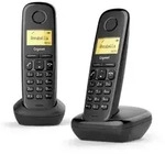 Gigaset A170 Duo Analog/Dect Telefon Schwarz Rufnummernanzeige