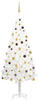 vidaXL Künstlicher Weihnachtsbaum mit LEDs & Kugeln Weiß 240 cm