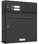 AL Briefkastensysteme 1 Fach Premium Wand Briefkasten Anlage A4, in RAL 7016