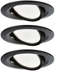 Paulmann LED Einbauleuchte Nova Coin 3x6W 3x470lm 230V 2700K Schwarz matt 94471