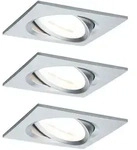 Paulmann LED Einbauleuchte 3-Step-Dim Nova Basisset schwenkbar eckig 84x84mm...