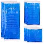 Relaxdays K&uuml;hlpads Gel im 8er Set, Erste Hilfe, wiederverwendbar, 3 Gr&ouml;&szlig;en,