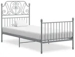 vidaXL Bettgestell Grau Metall 100x200 cm