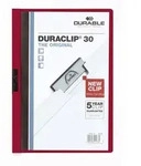 Durable Klemmmappe Duraclip Original 30 bis 30 Blatt A4 dunkelrot Packung mit 25