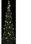 vidaXL K&uuml;nstlicher Pop-Up-Weihnachtsbaum mit Beleuchtung Gr&uuml;n 150 cm