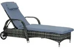 Outsunny - Gartenliege - 200 x 73 x 30-103cm