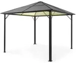 Blumfeldt Pantheon Solid Sky Ambient Solar Pavillon mit grauem Dach 3x3m 