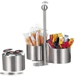 Caterado Snack- und Dip-Set BOSTON, Edelstahl 18/10, Ma&szlig;e: 160 x 160 x 240 mm, mit 3