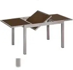 Merxx Ausziehtisch, 180 (240) x 100 cm, Aluminium, Graphit/Braun