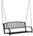 Outsunny - H&auml;ngebank - B127 x T60 x H53 cm - schwarz