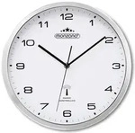 Monzana Funk Wanduhr Funkuhr 31cm Wei&szlig; Silber