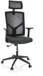 B&uuml;rostuhl / Drehstuhl BRETON B Stoff / Netzstoff schwarz hjh OFFICE