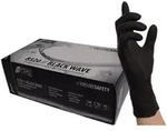 NITRAS Black Wave, Nitril Einmalhandschuhe, Einweghandschuhe, schwarz Gr&ouml;&szlig;e: M 100