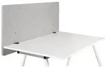 Akustik Tischtrennwand FLEXMIUT D 120 cm hellgrau hjh OFFICE