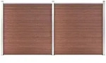 vidaXL Gartenzaun WPC 353&times;186 cm Braun