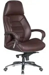 AMSTYLE B&uuml;rostuhl Echtleder Braun 120 kg