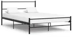 vidaXL Bettgestell Schwarz Metall 160&times;200 cm