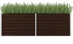 vidaXL Garten-Hochbeet Braun 240 x 80 x 77 cm Verzinkter Stahl