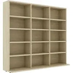 vidaXL CD-Regal Sonoma-Eiche 100x23x89,5 cm Holzwerkstoff