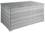 tectake Auflagenbox mit Aluminiumgestell Oslo, 145x82,5x79,5cm Hellgrau