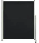 vidaXL Einziehbare seitliche Terrassenmarkise, 160 x 300 cm, schwarzes