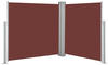 vidaXL Ausziehbare Seitenmarkise Braun 120 x 600 cm