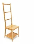 Relaxdays Kleiderstuhl aus Bambus, 2 Ablagen, HxBxT:133x40x42cm, Stummer Diener mit