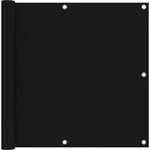 vidaXL Balkon-Sichtschutz Schwarz 90x500 cm Oxford-Gewebe