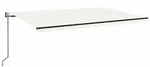 vidaXL Automatische Markise mit LED & Windsensor 500x300 Creme